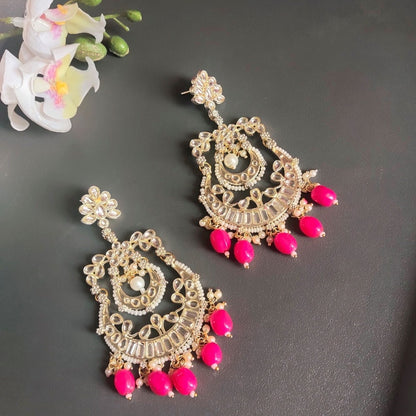 Magenta earrings for girls