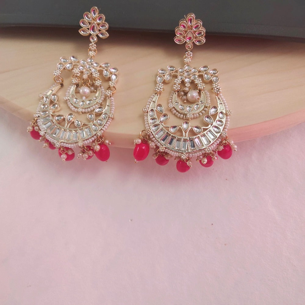 Magenta earrings for girls