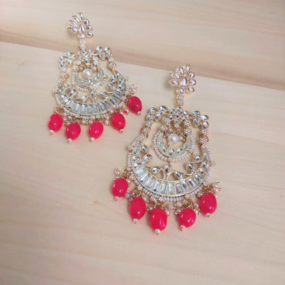 Magenta earrings for girls