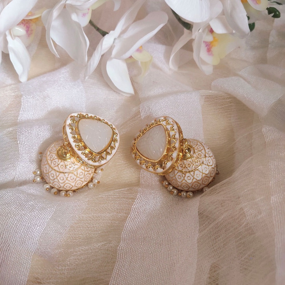 White earrings for girls