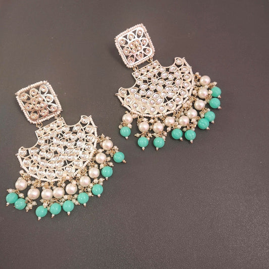 Light green earrings for girls