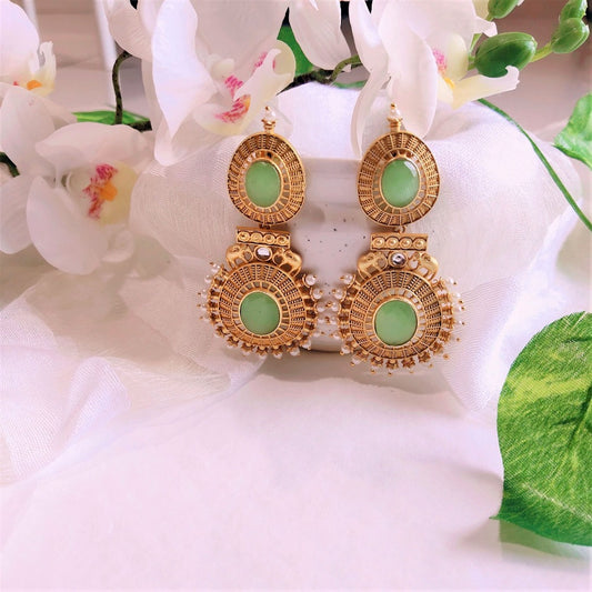 Light green earrings for girls