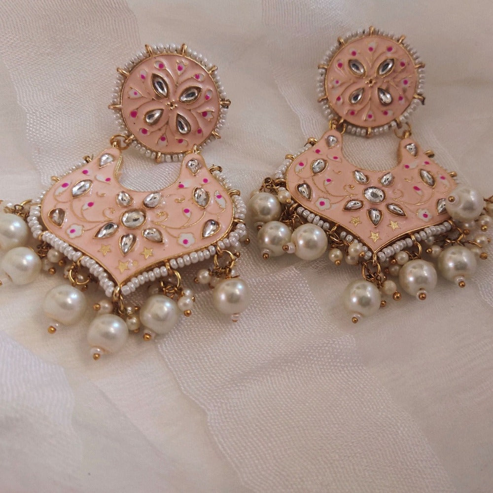 Peach earrings for girls