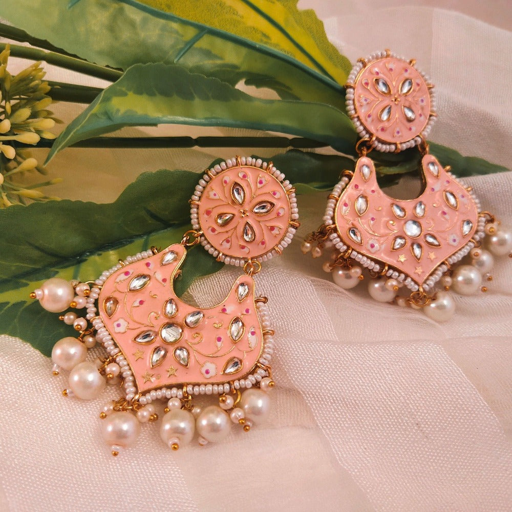 Peach earrings for girls