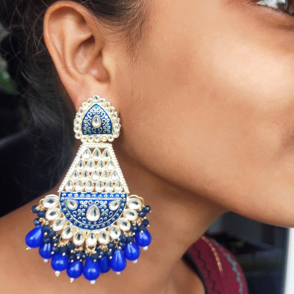 Royal blue earrings for girls