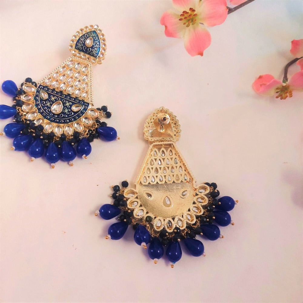 Blue Glam Marquise Earrings - Dori Csengeri Designer Jewelry