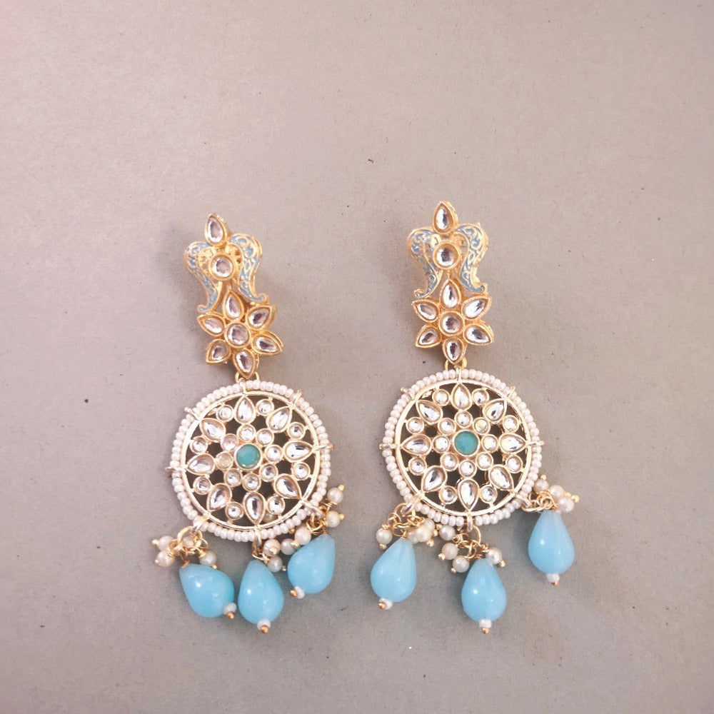 Buy Vintage Light Blue Beaded Drop Earring Online - Accessorize India