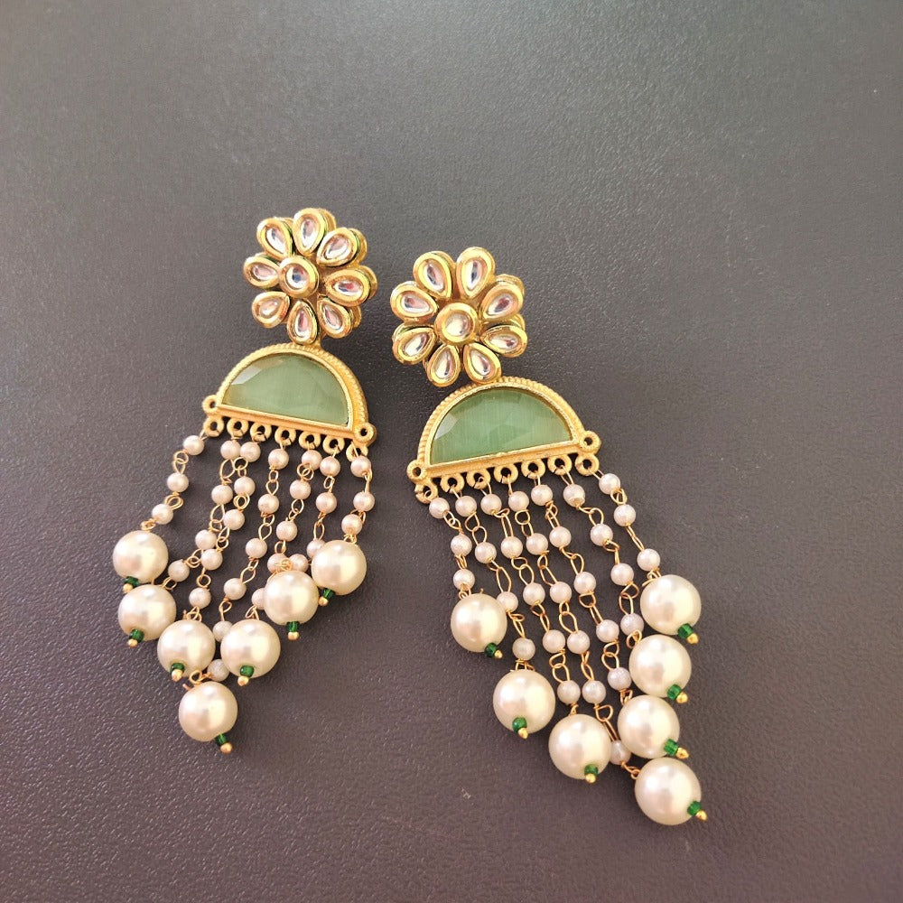 Light green earrings for girls