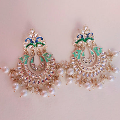 Light green earrings for girls