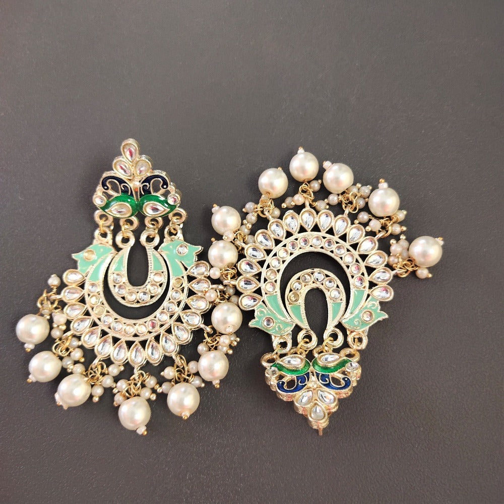 Light green earrings for girls