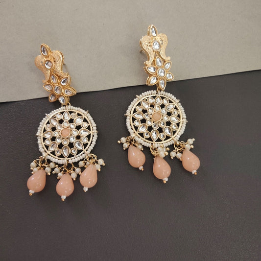 Peach earrings for girls